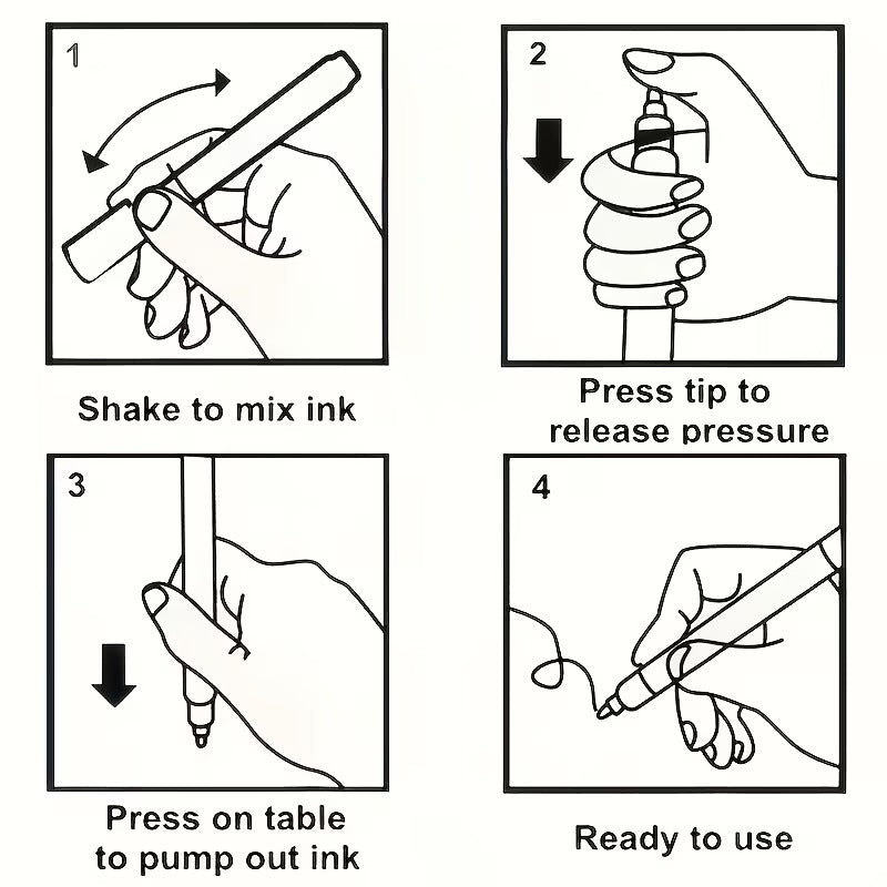 Golden Tombstone Marker Pen for Restoring Faded Grave Inscriptions