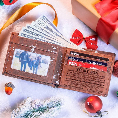 Hot Sale🔥 Gift for Your Son 🎁 Engraved Leather Wallet
