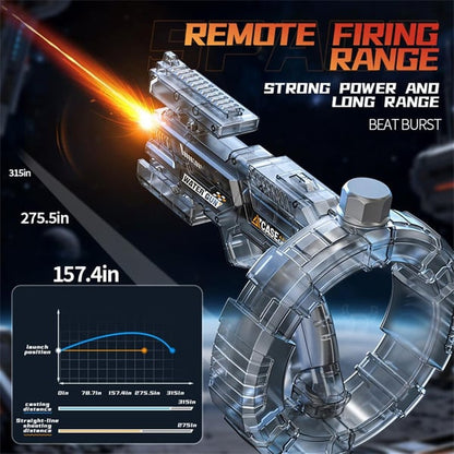 SplashyGun Pro: Immersive Light & Sound Electric Water Blaster – High-Capacity 400ML Tank & Modular Battery – 360° Waterproof Sealed Body for Pool & Beach Fun