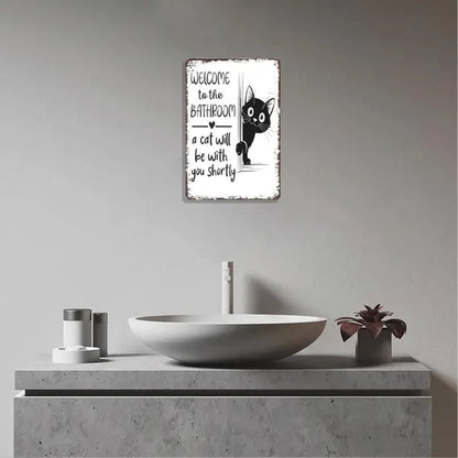 Vintage Black & White Cat Wall Art🖼️