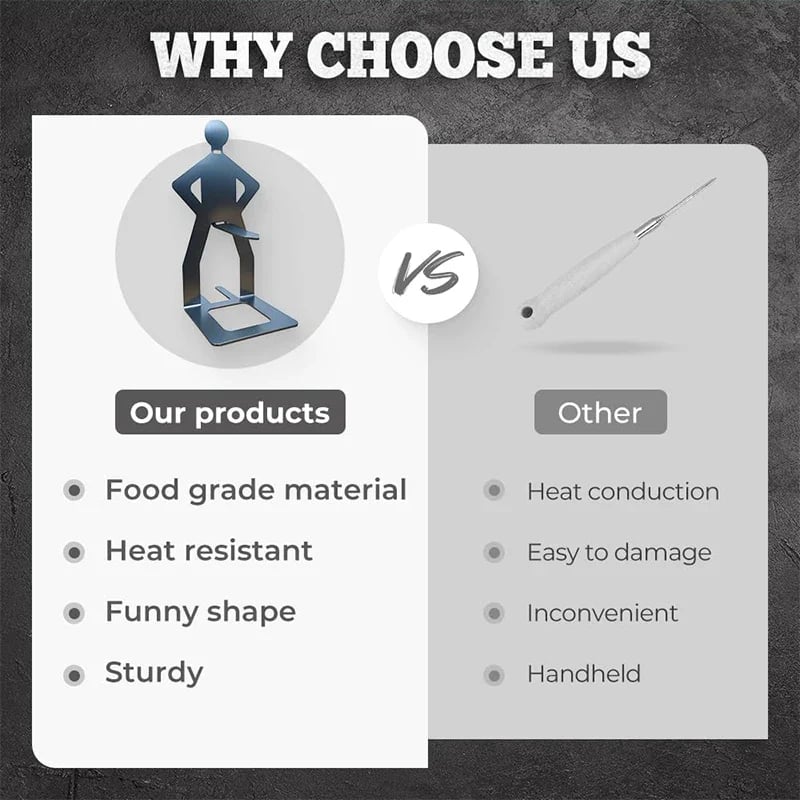 🍖Outdoor prankster Stainless Steel BBQ Sausage Holder-Buy 1 Free 1