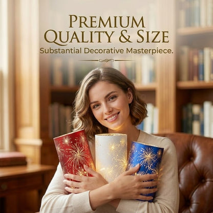 Celebration Firework Lanterns – Premium Patriotic Red, White & Blue Trio