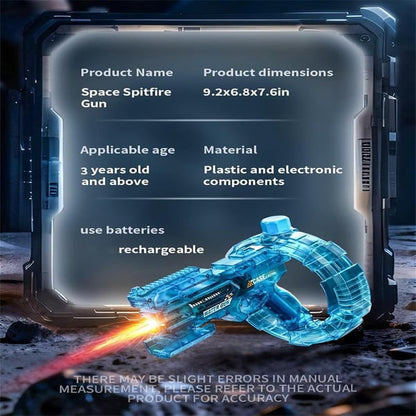 SplashyGun Pro: Immersive Light & Sound Electric Water Blaster – High-Capacity 400ML Tank & Modular Battery – 360° Waterproof Sealed Body for Pool & Beach Fun