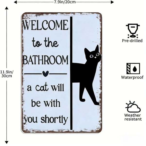 Vintage Black & White Cat Wall Art🖼️