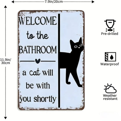 Vintage Black & White Cat Wall Art🖼️