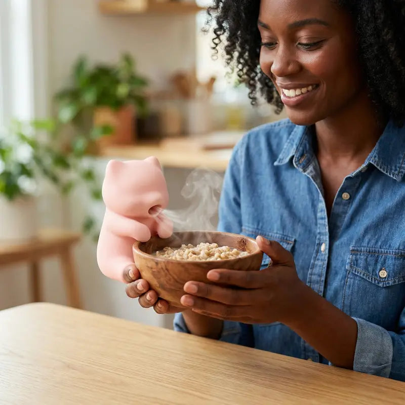 Rechargeable Cat Mini Food Cooling Fan — Cools Hot Drinks in 3 Minutes