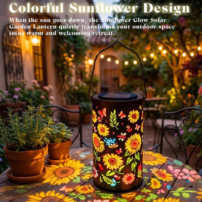Colorful Sunflower Glow Solar Garden Lantern