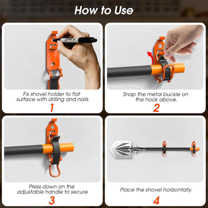 Heavy-Duty Rubber Tool Mount Clamps for Trucks& Garages