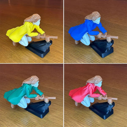 🔮🚗Witch and Wizard Broomstick Dashboard Drift Ornaments