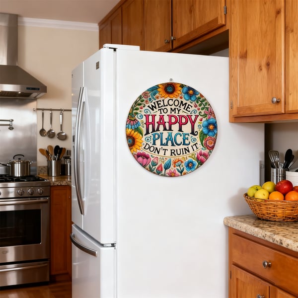 🔥Welcome to My Happy Place – Metal Wall Sign