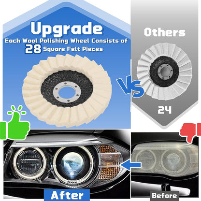 Industrial-Grade High-Density Compressed Wool Polishing Disc