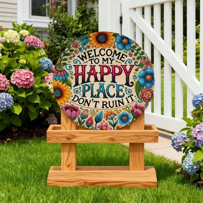 🔥Welcome to My Happy Place – Metal Wall Sign