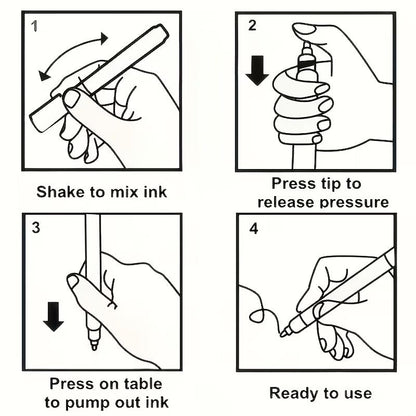 Golden Tombstone Marker Pen for Restoring Faded Grave Inscriptions