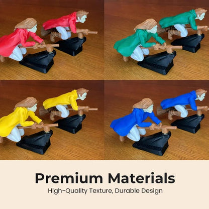 🔮🚗Witch and Wizard Broomstick Dashboard Drift Ornaments