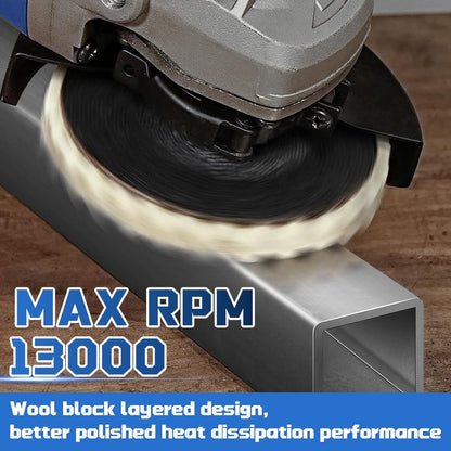Industrial-Grade High-Density Compressed Wool Polishing Disc