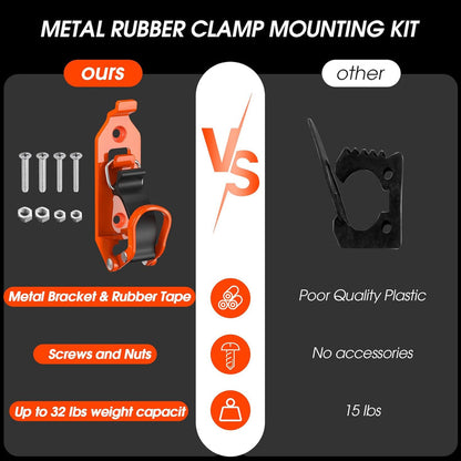 Heavy-Duty Rubber Tool Mount Clamps for Trucks& Garages