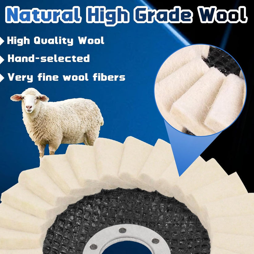 Industrial-Grade High-Density Compressed Wool Polishing Disc
