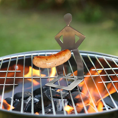 🍖Outdoor prankster Stainless Steel BBQ Sausage Holder-Buy 1 Free 1