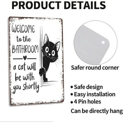 Vintage Black & White Cat Wall Art🖼️