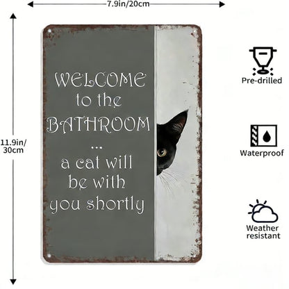 Vintage Black & White Cat Wall Art🖼️