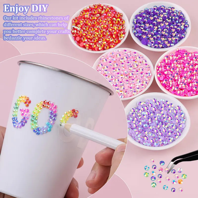 Make It Shine ✨ AB Jelly Rhinestone Kit for Nails, Crafts & Custom Jewelry