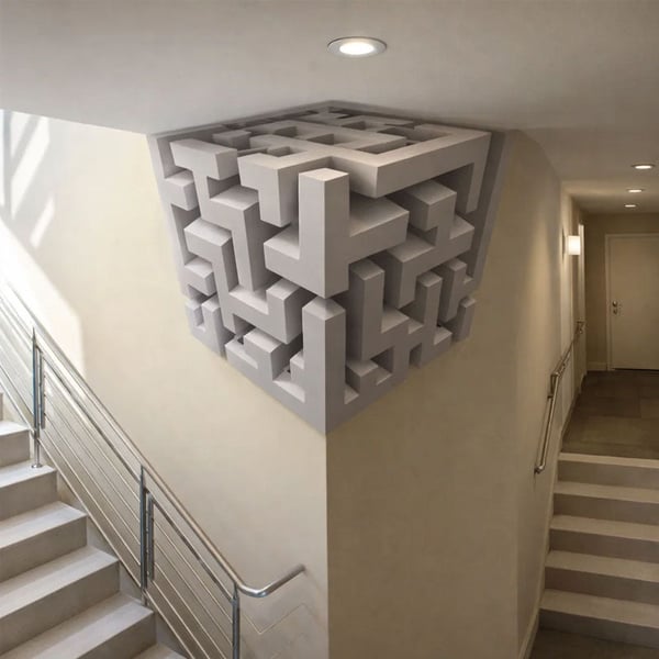 Modern Geometric Corner - Wall Art That Reshapes Reality 🧠✨