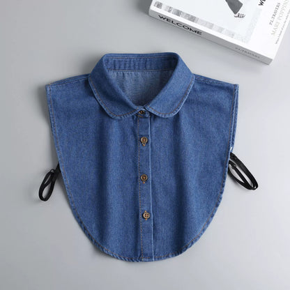 Denim False Collar – The Ultimate Layering Essential for Women 👕✨