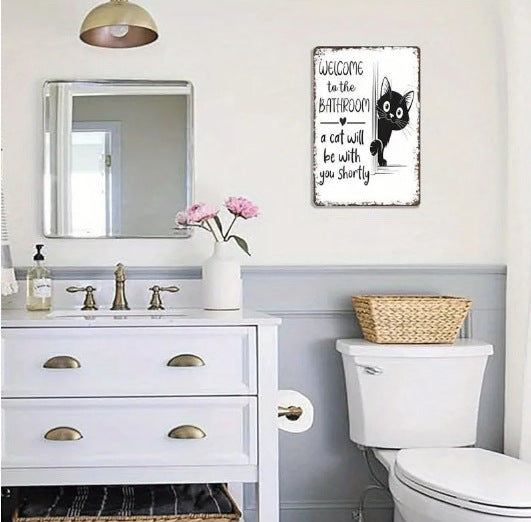 Vintage Black & White Cat Wall Art🖼️