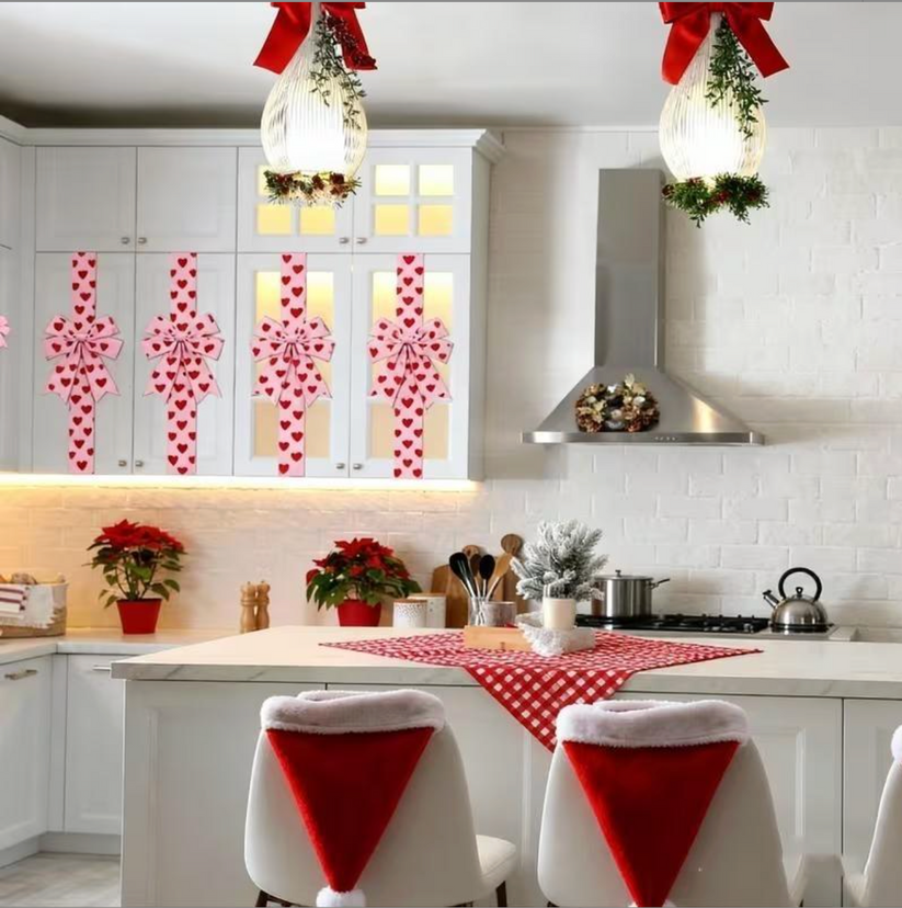 🎀Valentine's Day Pink Heart Large Bow Decoration🎀