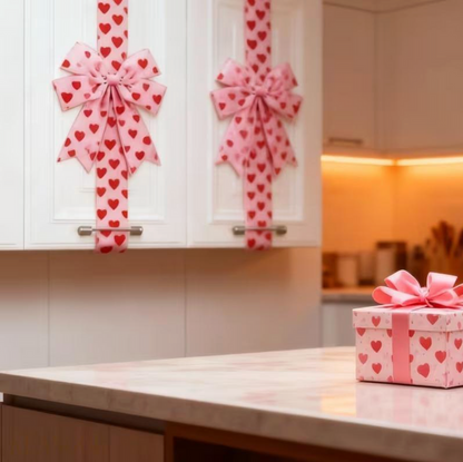 🎀Valentine's Day Pink Heart Large Bow Decoration🎀
