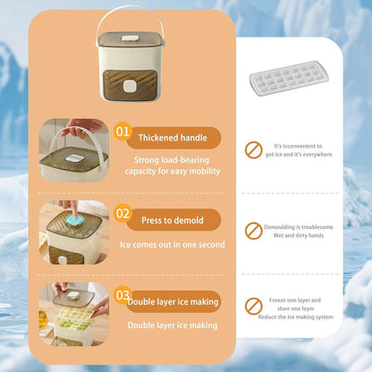 🧊❄️Ice Cube Tray with Lid and Bin - Make lce-Making Simple