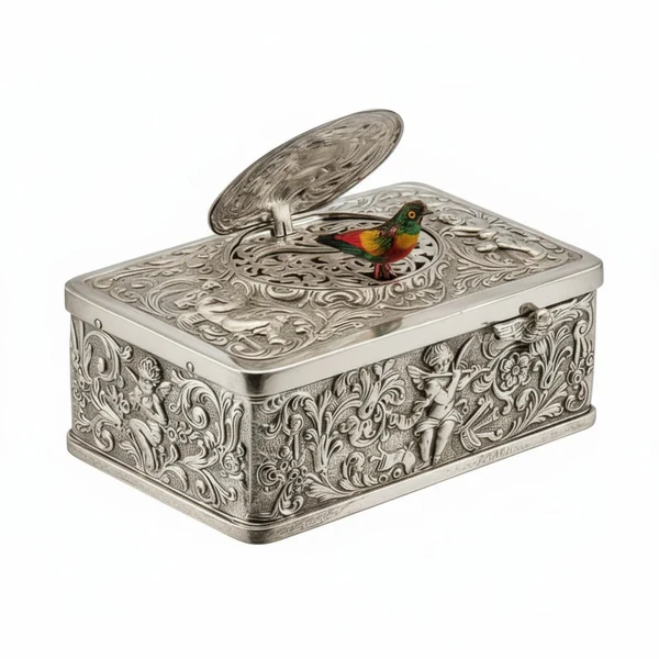 🐦️European Three-dimensional Embossed Bird Music Box