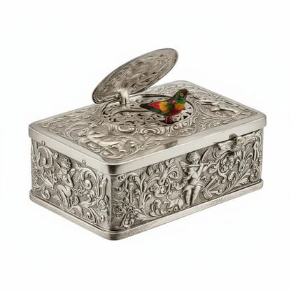 🐦️European Three-dimensional Embossed Bird Music Box