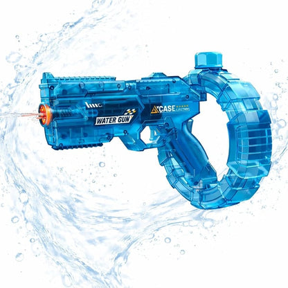 SplashyGun Pro: Immersive Light & Sound Electric Water Blaster – High-Capacity 400ML Tank & Modular Battery – 360° Waterproof Sealed Body for Pool & Beach Fun