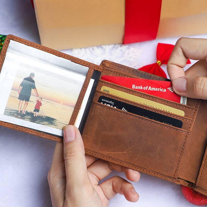 Hot Sale🔥 Gift for Your Son 🎁 Engraved Leather Wallet