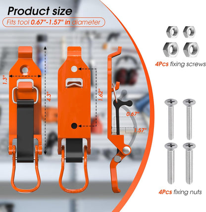 Heavy-Duty Rubber Tool Mount Clamps for Trucks& Garages