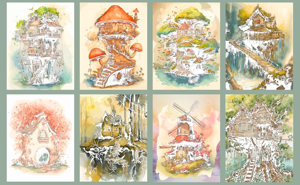 🎨✏️Ink Tracing Coloring Book - For Beginners & Stress Relief(📚Hardcover - No Bleed Pages)