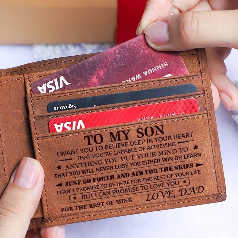 Hot Sale🔥 Gift for Your Son 🎁 Engraved Leather Wallet