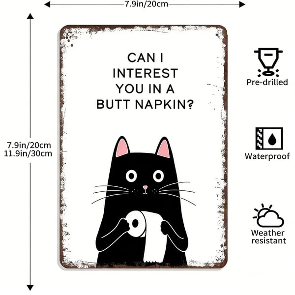 Vintage Black & White Cat Wall Art🖼️