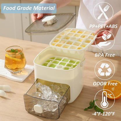 🧊❄️Ice Cube Tray with Lid and Bin - Make lce-Making Simple