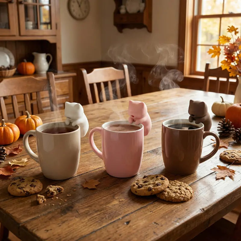 Rechargeable Cat Mini Food Cooling Fan — Cools Hot Drinks in 3 Minutes