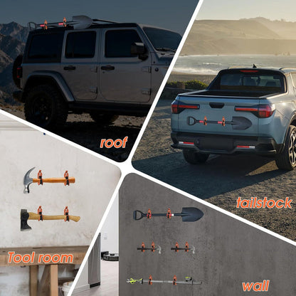 Heavy-Duty Rubber Tool Mount Clamps for Trucks& Garages