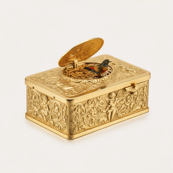 🐦️European Three-dimensional Embossed Bird Music Box
