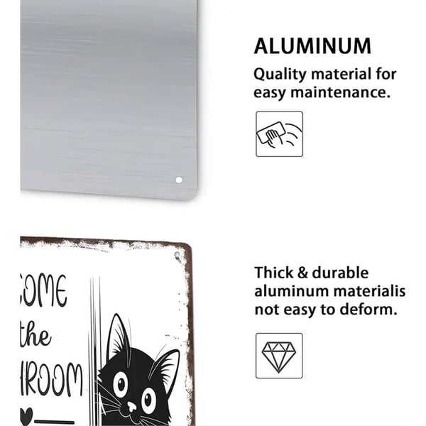 Vintage Black & White Cat Wall Art🖼️